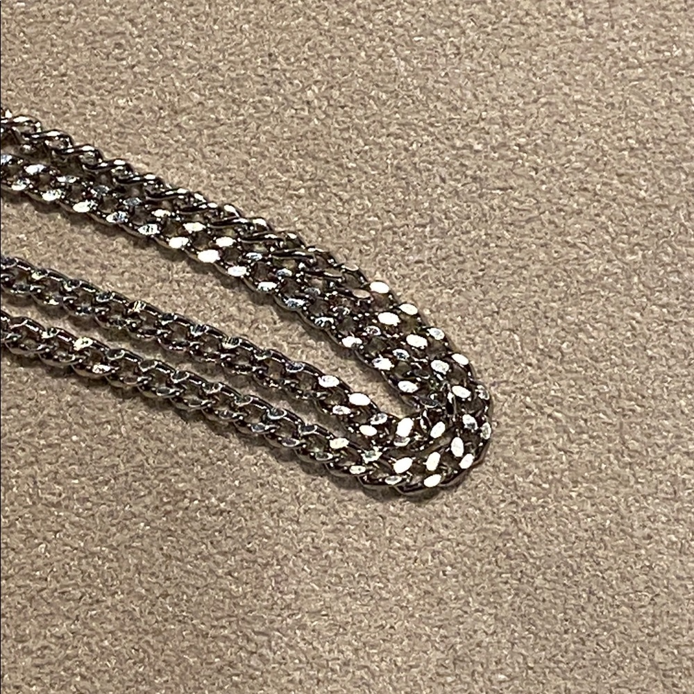 24” Infinity Loop Flat Cube Link Necklace - image 4